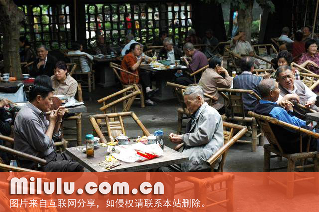 人民公园茶馆一角